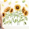 Auf dem Bild ist das Produkt: Fensterbild Herbst Sonnenblumen wiederverwendbare Fensteraufkleber Herbstdeko zum Preis von €13.90 abgebildet.
