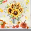 Fensterbild Sonnenblumen Gießkanne Herbst wiederverwendbare Fensteraufkleber Auf dem Bild ist das Produkt: Fensterbild Sonnenblumen Gießkanne Herbst wiederverwendbare Fensteraufkleber zum Preis von €13.90 abgebildet.