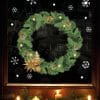 Auf dem Bild ist das Produkt: Fensterbild Weihnachten Weihnachtskranz Deko Winter Schneeflocken Stern Holzoptik Glöckchen Fensteraufkleber Fensterdeko zum Preis von €13.90 abgebildet.