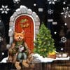 Fensterbild Weihnachten Winter Weihnachtstür mit Fuchs und Weihnachtsdeko Schneeflocken Kinderzimmer Fenster wiederverwendbar Auf dem Bild ist das Produkt: Fensterbild Weihnachten Winter Weihnachtstür mit Fuchs und Weihnachtsdeko Schneeflocken Kinderzimmer Fenster wiederverwendbar zum Preis von €13.90 abgebildet.