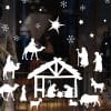 Fensterbild Weihnachten Winter Krippe Fensteraufkleber Weihnachtsdekoration wiederverwendbare Fensterdeko Auf dem Bild ist das Produkt: Fensterbild Weihnachten Winter Krippe Fensteraufkleber Weihnachtsdekoration wiederverwendbare Fensterdeko zum Preis von €13.90 abgebildet.