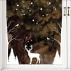 Auf dem Bild ist das Produkt: Fensterbild Weihnachten Winter weißer Hirsch mit Bäumen Fensteraufkleber Weihnachtsdekoration wiederverwendbar zum Preis von €13.90 abgebildet.