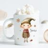Weihnachtstasse Elfen mit einem Spielzeugauto Geschenk Glocke Lebkuchen Schneeflocken und Wunschnamen, personalisiertes Geschenk Tasse Becher Keramik Auf dem Bild ist das Produkt: Weihnachtstasse Elfen mit einem Spielzeugauto Geschenk Glocke Lebkuchen Schneeflocken und Wunschnamen, personalisiertes Geschenk Tasse Becher Keramik zum Preis von €17.90 abgebildet.
