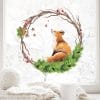 Wiederverwendbar Fensterbild Weihnachten Kranz aus Zweigen Tannengrün Fuchs Sterne Holzoptik Weihnachtsgrün Fensteraufkleber Fensterdeko Auf dem Bild ist das Produkt: Wiederverwendbar Fensterbild Weihnachten Kranz aus Zweigen Tannengrün Fuchs Sterne Holzoptik Weihnachtsgrün Fensteraufkleber Fensterdeko zum Preis von €13.90 abgebildet.
