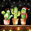 Wiederverwendbares Fensterbild Weihnachten Kaktus Kakteen Aquarell Schneeflocken Fensterdeko Kinderzimmer Kind Fensterfolie Geschenk Auf dem Bild ist das Produkt: Wiederverwendbares Fensterbild Weihnachten Kaktus Kakteen Aquarell Schneeflocken Fensterdeko Kinderzimmer Kind Fensterfolie Geschenk zum Preis von €13.90 abgebildet.