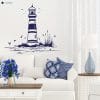 Wandtattoo Strand mit Leuchtturm und Vögeln maritime Dekoration Auf dem Bild ist das Produkt: Wandtattoo Strand mit Leuchtturm und Vögeln maritime Dekoration zum Preis von €23.9 abgebildet.