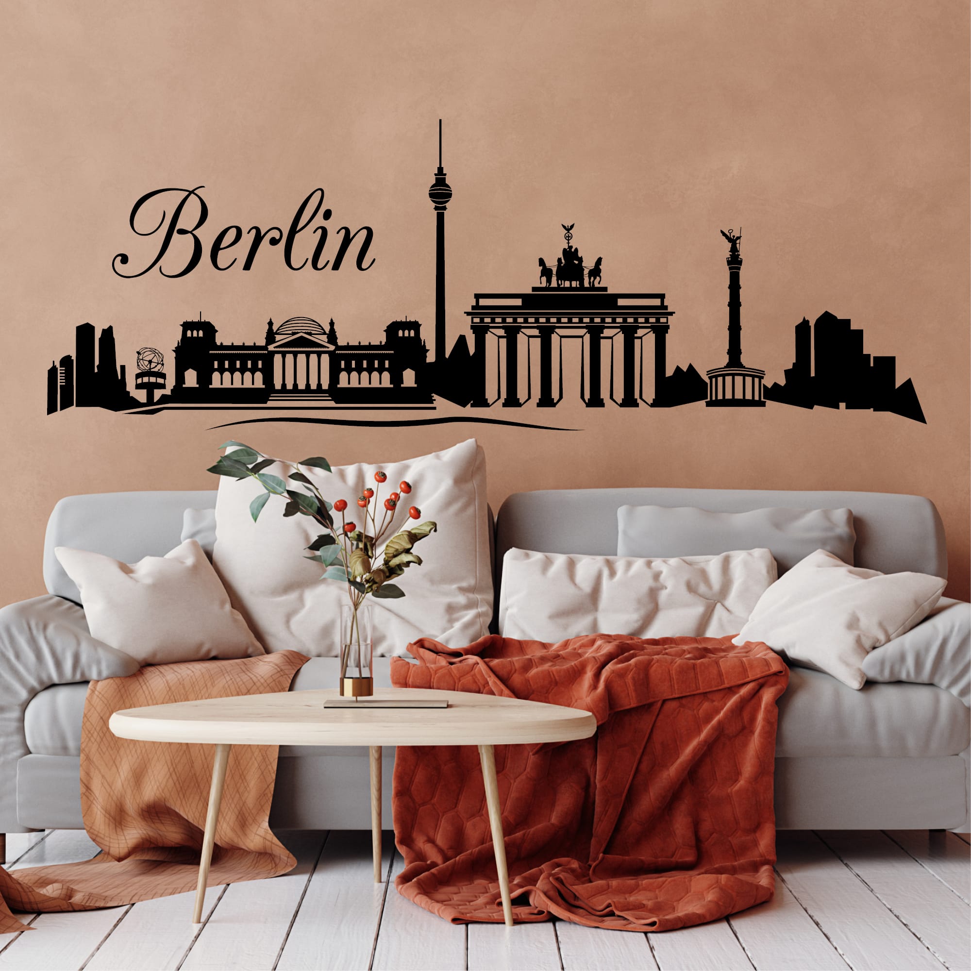 Wandtattoo Skyline Berlin Wandaufkleber, Heimat