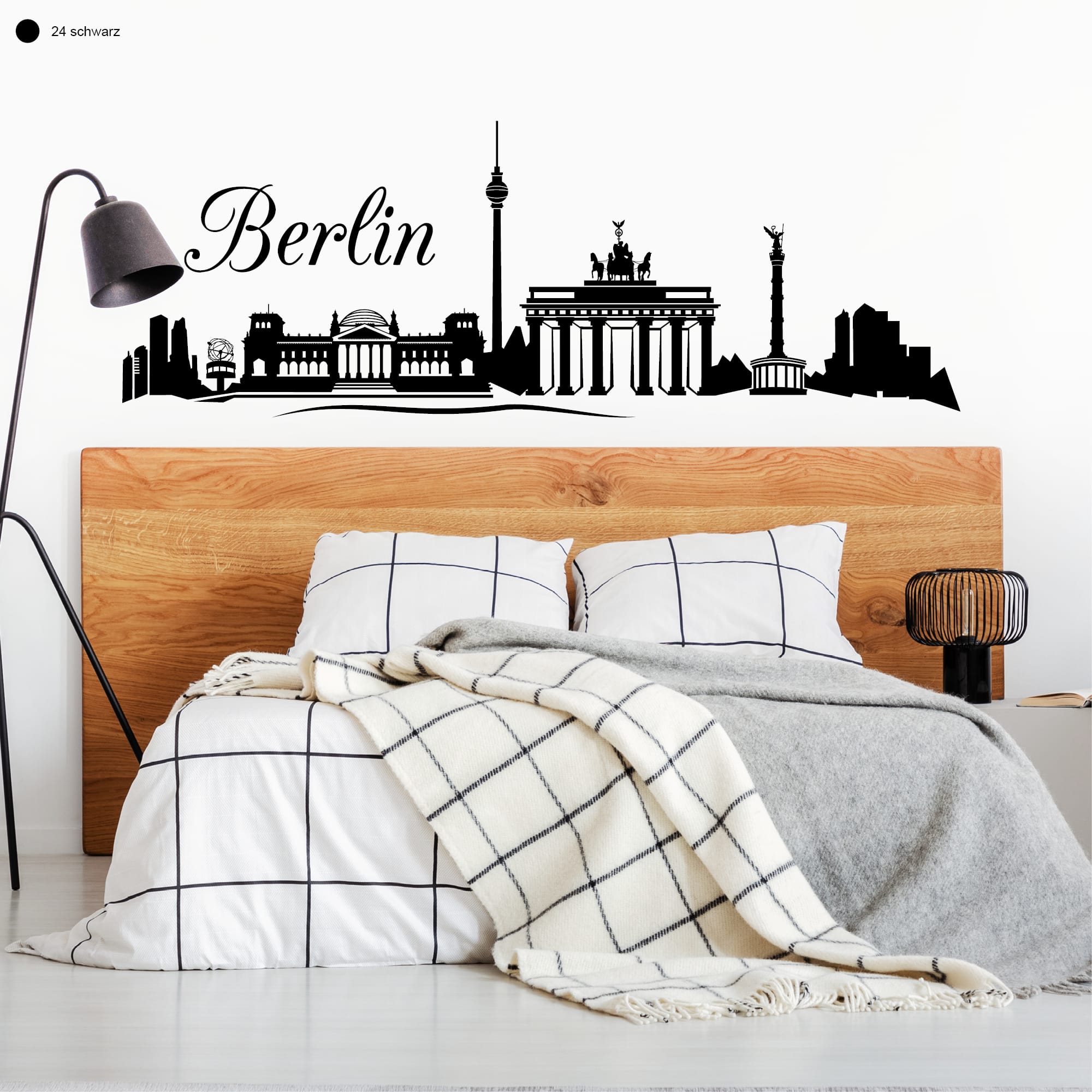 Auf dem Bild ist das Produkt: Wandtattoo Skyline Berlin Wandaufkleber, Heimat zum Preis von €22.90 abgebildet.