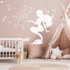 Auf dem Bild ist das Produkt: Wandtattoo Kinderzimmer Mädchen Meerjungfrau mit Wunschnamen zum Preis von €23.90 abgebildet.