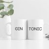 2 bedruckte Tassen Gin und Tonic, Partnertassen, Paartassen, Kaffeetasse schwarz weiß, Geschenk Geburtstag Auf dem Bild ist das Produkt: 2 bedruckte Tassen Gin und Tonic, Partnertassen, Paartassen, Kaffeetasse schwarz weiß, Geschenk Geburtstag zum Preis von €33.8 abgebildet.