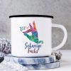 Becher Emaille Schweigefuchs Edelstahl Geschenk Geburtstag Kaffeebecher Kindertasse Auf dem Bild ist das Produkt: Becher Emaille Schweigefuchs Edelstahl Geschenk Geburtstag Kaffeebecher Kindertasse zum Preis von €18.9 abgebildet.