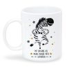 Auf dem Bild ist das Produkt: Bedruckte Kaffeetasse Keramik Zebra Meine innere Mitte Geschenk Geburtstag 330 ml zum Preis von €15.90 abgebildet.