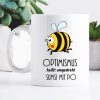 Auf dem Bild ist das Produkt: Bedruckte Kaffeetasse Optimismus Sumsi mit Po spülmaschinenfest Biene Tasse Becher zum Preis von €15.90 abgebildet.
