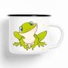 Auf dem Bild ist das Produkt: Campingbecher Emaille Kindertasse Tasse Frosch Heute ist mein Lieblingstag zum Preis von €17.90 abgebildet.