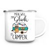 Campingbecher Emaille Mein Weg zum Glück ist campen Wohnwagen Geschenk für Camper Tasse Auf dem Bild ist das Produkt: Campingbecher Emaille Mein Weg zum Glück ist campen Wohnwagen Geschenk für Camper Tasse zum Preis von €18.9 abgebildet.