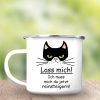 Campingbecher Kindertasse Emaille Katze Lass mich Geschenk Geburtstag Auf dem Bild ist das Produkt: Campingbecher Kindertasse Emaille Katze Lass mich Geschenk Geburtstag zum Preis von €17.90 abgebildet.