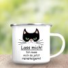 Campingbecher Kindertasse Emaille Katze Lass mich Geschenk Geburtstag Auf dem Bild ist das Produkt: Campingbecher Kindertasse Emaille Katze Lass mich Geschenk Geburtstag zum Preis von €17.90 abgebildet.