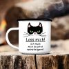Campingbecher Kindertasse Emaille Katze Lass mich Geschenk Geburtstag Auf dem Bild ist das Produkt: Campingbecher Kindertasse Emaille Katze Lass mich Geschenk Geburtstag zum Preis von €17.90 abgebildet.
