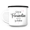 Auf dem Bild ist das Produkt: Emaille Campingbecher Beste Freundinnen mit Wunschnamen Geschenk Geburtstag Freundschaft zum Preis von €18.9 abgebildet.