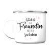 Auf dem Bild ist das Produkt: Emaille Campingbecher Beste Freundinnen mit Wunschnamen Geschenk Geburtstag Freundschaft zum Preis von €18.9 abgebildet.