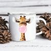 Emaille Campingbecher Giraffe Bubblegum Blase Kaugummiblase Geschenk Camper Auf dem Bild ist das Produkt: Emaille Campingbecher Giraffe Bubblegum Blase Kaugummiblase Geschenk Camper zum Preis von €18.9 abgebildet.