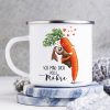 Auf dem Bild ist das Produkt: Emaille Campingbecher Hase Ich mag dich volle Möhre Geschenk Geburtstag Kaffeebecher bedruckt zum Preis von €18.90 abgebildet.