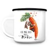 Auf dem Bild ist das Produkt: Emaille Campingbecher Hase Ich mag dich volle Möhre Geschenk Geburtstag Kaffeebecher bedruckt zum Preis von €18.90 abgebildet.