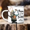 Emaille Campingbecher Papa du bist der Beste personalisiert Wunschname Geschenk Geburtstag Vatertag 300 ml Auf dem Bild ist das Produkt: Emaille Campingbecher Papa du bist der Beste personalisiert Wunschname Geschenk Geburtstag Vatertag 300 ml zum Preis von €18.9 abgebildet.