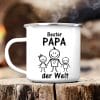 Emaille Campingbecher Strichmännchen Bester Papa der Welt Geschenk Geburtstag Vatertag 300 ml Auf dem Bild ist das Produkt: Emaille Campingbecher Strichmännchen Bester Papa der Welt Geschenk Geburtstag Vatertag 300 ml zum Preis von €18.90 abgebildet.