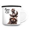 Emaille Campingbecher Waschbär Opas machen die Welt schöner Kaffeetasse Geschenk Vatertag Großvater, Weihnachtsgeschenk Auf dem Bild ist das Produkt: Emaille Campingbecher Waschbär Opas machen die Welt schöner Kaffeetasse Geschenk Vatertag Großvater, Weihnachtsgeschenk zum Preis von €17.90 abgebildet.