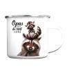 Emaille Campingbecher Waschbär Opas machen die Welt schöner Kaffeetasse Geschenk Vatertag Großvater, Weihnachtsgeschenk Auf dem Bild ist das Produkt: Emaille Campingbecher Waschbär Opas machen die Welt schöner Kaffeetasse Geschenk Vatertag Großvater, Weihnachtsgeschenk zum Preis von €17.90 abgebildet.