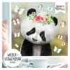 Auf dem Bild ist das Produkt: Fensterbild Frühling Ostern Panda mit Blumen und Schmetterlingen Fensterdeko Kinderzimmer Kind zum Preis von €13.90 abgebildet.