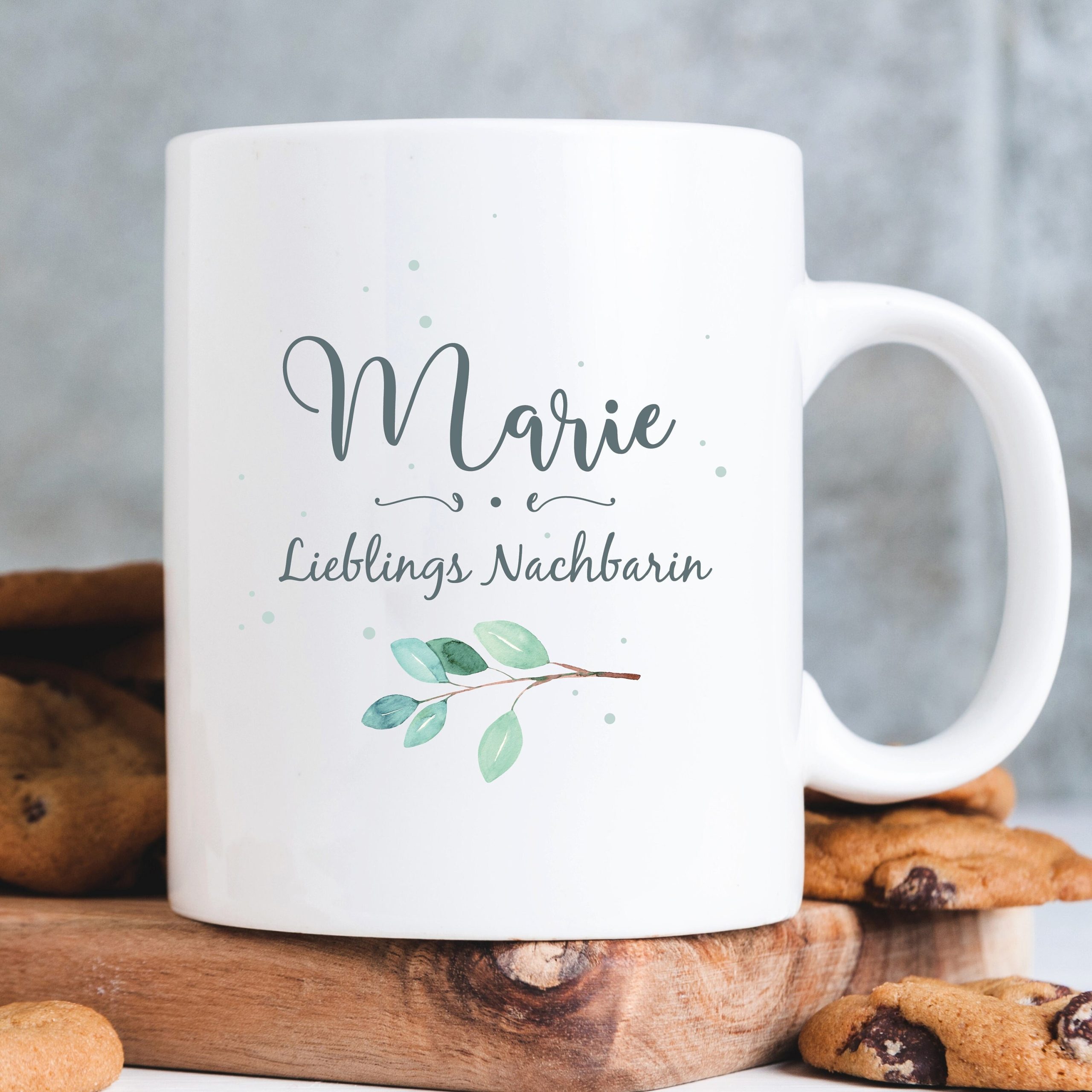 Geschenkidee Tasse bedruckt, Lieblings*mensch personalisiert mit Wunschnamen, Geburtstagsgeschenk, Zweig