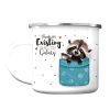 Individueller Emaille Campingbecher Waschbär Geschenk Geburtstag Kindertasse Auf dem Bild ist das Produkt: Individueller Emaille Campingbecher Waschbär Geschenk Geburtstag Kindertasse zum Preis von €18.9 abgebildet.