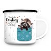 Individueller Emaille Campingbecher Waschbär Geschenk Geburtstag Kindertasse Auf dem Bild ist das Produkt: Individueller Emaille Campingbecher Waschbär Geschenk Geburtstag Kindertasse zum Preis von €18.9 abgebildet.