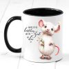 Auf dem Bild ist das Produkt: Kaffeetasse Maus Nichts ist so kostbar wie Zeit mit dir, Kaffeebecher, Geschenk Geburtstag, Weihnachtsgeschenk zum Preis von €18.9 abgebildet.
