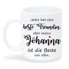 Auf dem Bild ist das Produkt: Keramik Tasse Beste Freundin personalisiert mit Wunschnamen, Geschenk Geburtstag beste Freundin zum Preis von €17.90 abgebildet.