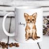 Keramiktasse bedruckt Hund Chihuahua mit Wunschnamen Kaffeetasse personalisiert Geschenk Geburtstag 330 ml Auf dem Bild ist das Produkt: Keramiktasse bedruckt Hund Chihuahua mit Wunschnamen Kaffeetasse personalisiert Geschenk Geburtstag 330 ml zum Preis von €18.9 abgebildet.