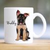 Keramiktasse bedruckt Hund Deutscher Schäferhund mit Wunschnamen Kaffeetasse personalisiert Geschenk Geburtstag 330 ml Auf dem Bild ist das Produkt: Keramiktasse bedruckt Hund Deutscher Schäferhund mit Wunschnamen Kaffeetasse personalisiert Geschenk Geburtstag 330 ml zum Preis von €18.9 abgebildet.