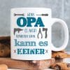 Auf dem Bild ist das Produkt: Keramiktasse bedruckt Wenn Papa oder Opa es nicht reparieren kann Geschenk Geburtstag Vatertag 330ml zum Preis von €15.90 abgebildet.