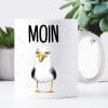 Keramiktasse Möwe Moin maritim Geschenkidee Geburtstag Kaffeetasse 330 ml Auf dem Bild ist das Produkt: Keramiktasse Möwe Moin maritim Geschenkidee Geburtstag Kaffeetasse 330 ml zum Preis von €15.90 abgebildet.