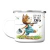 Kindertasse Emaille Becher Katze angeln Angel personalisiert mit Wunschname Auf dem Bild ist das Produkt: Kindertasse Emaille Becher Katze angeln Angel personalisiert mit Wunschname zum Preis von €18.9 abgebildet.