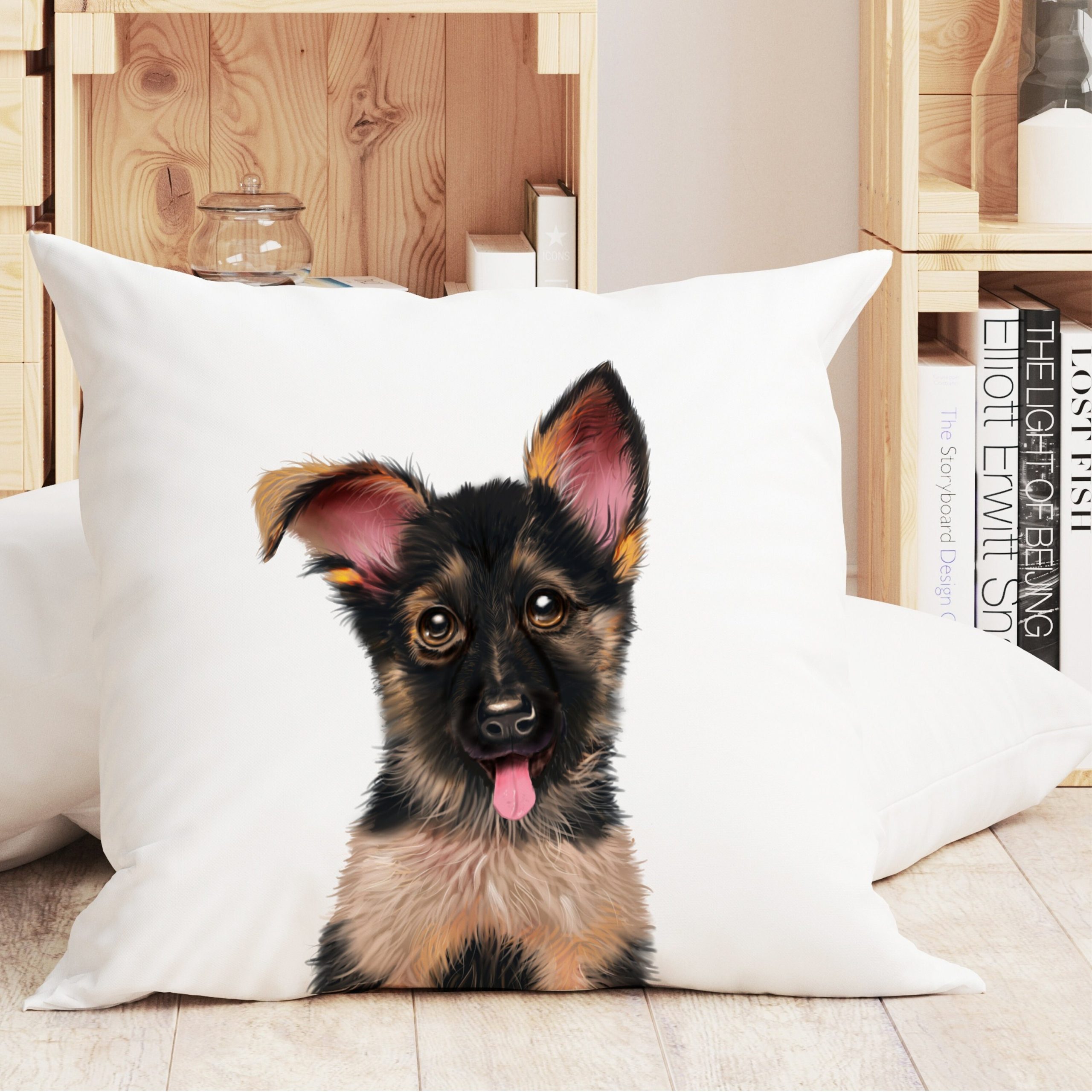 Kissen bedruckt mit Hund Deutscher Schäferhund, Geschenk für einen Hundebesitzer