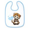 Auf dem Bild ist das Produkt: Bedrucktes Babylätzchen Katze Kätzchen Herz mit Klettverschluss Wunschnamen Individuell Kinder Lätzchen Kleinkind zum Preis von €14.90 abgebildet.