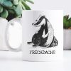 Tasse bedruckt Dachs Aufschrift Frechdachs, Kaffeetasse weiß, Geschenk Geburtstag 330 ml Auf dem Bild ist das Produkt: Tasse bedruckt Dachs Aufschrift Frechdachs, Kaffeetasse weiß, Geschenk Geburtstag 330 ml zum Preis von €15.90 abgebildet.