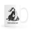 Tasse bedruckt Dachs Aufschrift Frechdachs, Kaffeetasse weiß, Geschenk Geburtstag 330 ml Auf dem Bild ist das Produkt: Tasse bedruckt Dachs Aufschrift Frechdachs, Kaffeetasse weiß, Geschenk Geburtstag 330 ml zum Preis von €15.90 abgebildet.