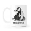 Tasse bedruckt Dachs Aufschrift Frechdachs, Kaffeetasse weiß, Geschenk Geburtstag 330 ml Auf dem Bild ist das Produkt: Tasse bedruckt Dachs Aufschrift Frechdachs, Kaffeetasse weiß, Geschenk Geburtstag 330 ml zum Preis von €15.90 abgebildet.
