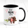 Auf dem Bild ist das Produkt: Tasse bedruckt Faultier Best Mom ever Geschenk Geburtstag Kaffeetasse Kaffeebecher zum Preis von €17.90 abgebildet.