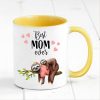 Auf dem Bild ist das Produkt: Tasse bedruckt Faultier Best Mom ever Geschenk Geburtstag Kaffeetasse Kaffeebecher zum Preis von €17.90 abgebildet.