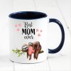 Auf dem Bild ist das Produkt: Tasse bedruckt Faultier Best Mom ever Geschenk Geburtstag Kaffeetasse Kaffeebecher zum Preis von €17.90 abgebildet.